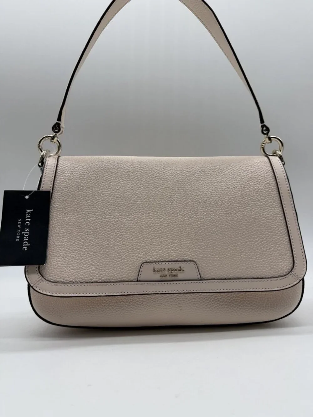 KATE SPADE NY Hudson pebbled leather women's shoulder crossbody + Dust bag Peach